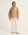 Beige Jacket, front studio view, by Floravincie