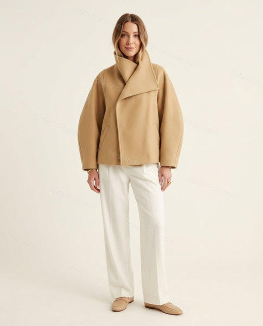 Beige Jacket, front studio view, by Floravincie