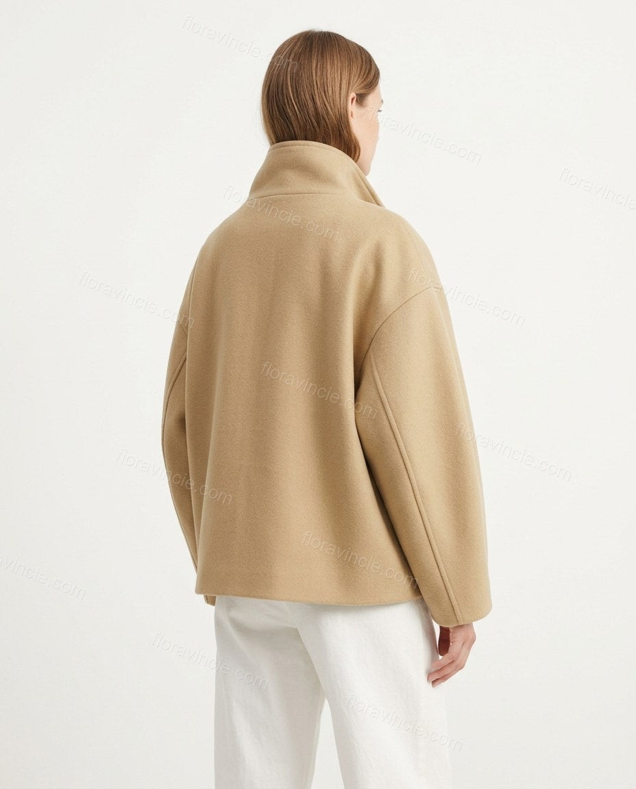 Beige Jacket, back studio view, by Floravincie