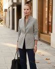 Light Grey Blazer, full-length hero view, by Floravincie
