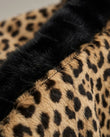 Brown Leopard Print Faux-Fur Coat, close-up of leopard print, by Floravincie