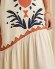 Beige Abstract Cape Tiered Bottom, close-up of abstract, by Floravincie