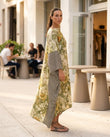 Green Floral Maxi Dress, alternate use-case lifestyle view, by Floravincie