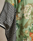 Green Floral Maxi Dress, close-up of floral, by Floravincie