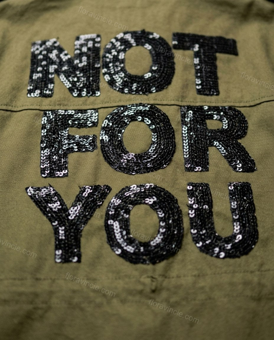 Olive Green Polished Leopard Print Jacket by Floravincie
