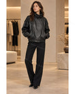Black Asymmetric Jacket, full-length hero view, by Floravincie