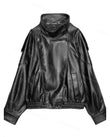 Black Asymmetric Jacket, front studio view, by Floravincie