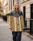 Tan Animal Print Jacket, full-length hero view, by Floravincie