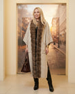 Light Beige Knit Cardigan, full-length hero view, by Floravincie