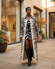 Off-white Animal Print Dress, alternate use-case lifestyle view, by Floravincie