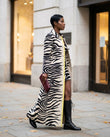 Off-white Animal Print Dress, walking lifestyle view, by Floravincie