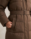 Brown Coat, close-up of dark brown accents, hood and fur trim, by Floravincie