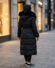 Black Faux-Fur Coat, alternate use-case lifestyle view, by Floravincie