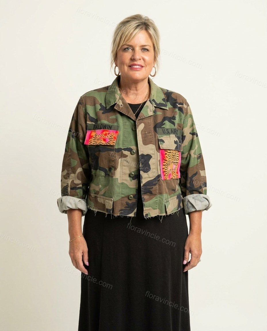 Green Jacket, front studio view, by Floravincie