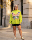 Lime Green Knit Ribbed Top, full-length hero view, by Floravincie