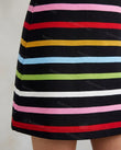 Black Modern Striped Mini Dress by Floravincie