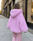 Pink Knit Ribbed Two-Piece Set, alternate use-case lifestyle view, by Floravincie