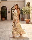 Cream Maxi Lace Dress, alternate use-case lifestyle view, by Floravincie