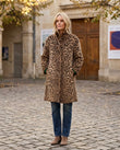Brown Leopard Print Faux-Fur Coat, alternate use-case lifestyle view, by Floravincie